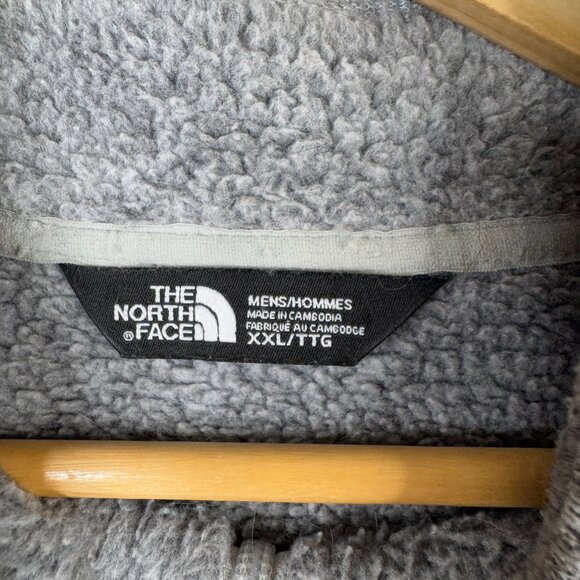 The North Face Sweater Mens XXL 1/4 Zip Pullover Gray Fleece Lined High Neck - Picture 13 of 15